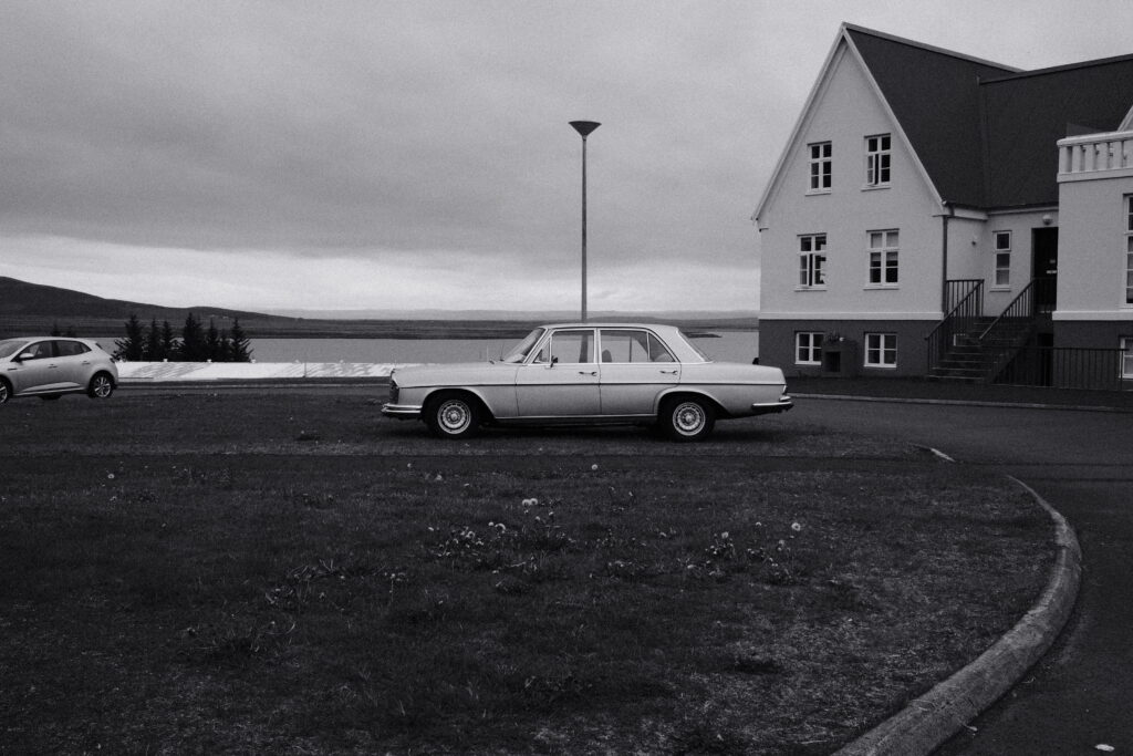 Photo of an old mercedes sedan I took in Laugarvatn